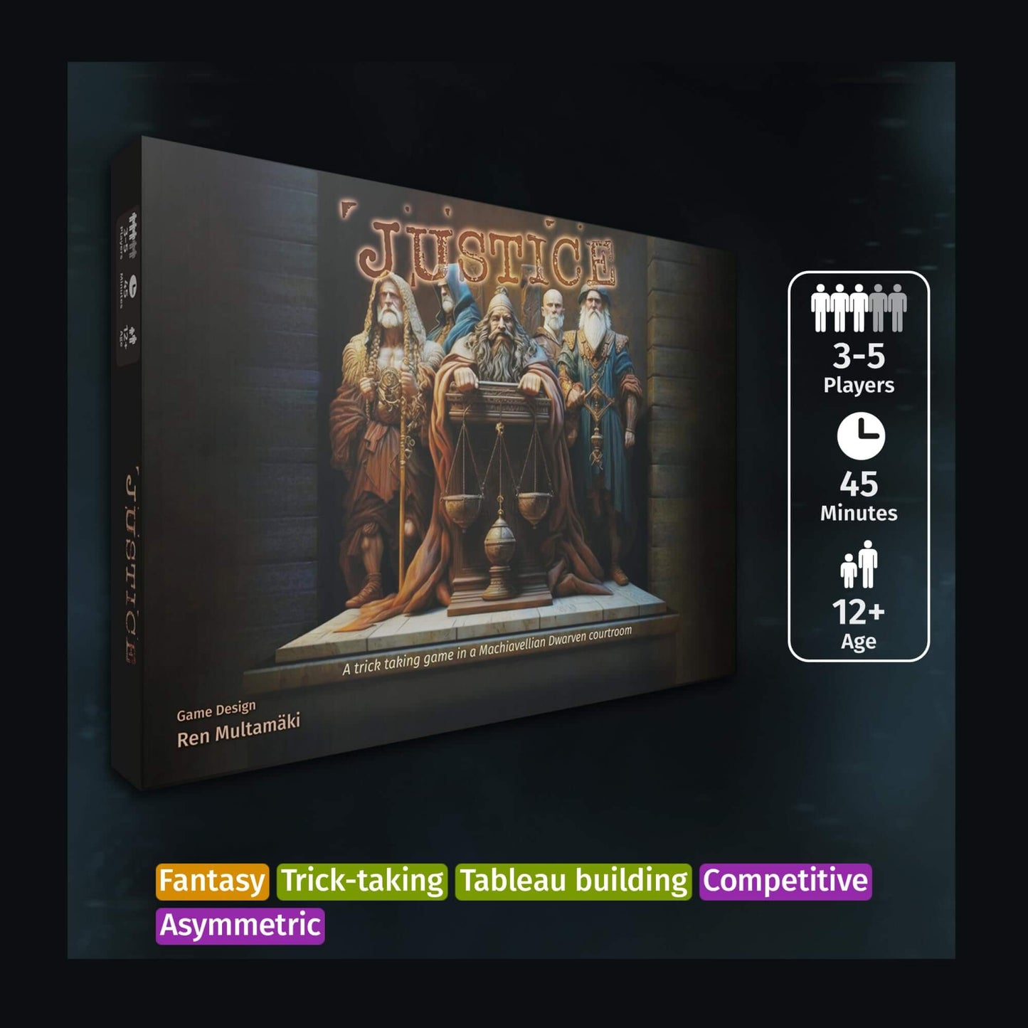 JUSTICE BOARD GAME | FANTASY CARD GAME, STRATEGY AND BLUFF | EN/DE - Game On Board