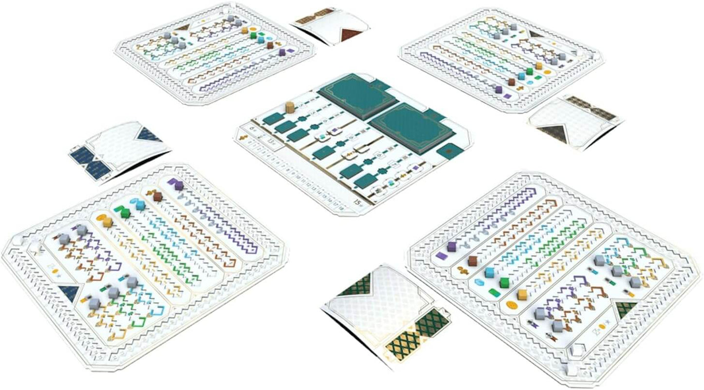The Great Split board game layout featuring cards and luxurious design elements for strategic gameplay.