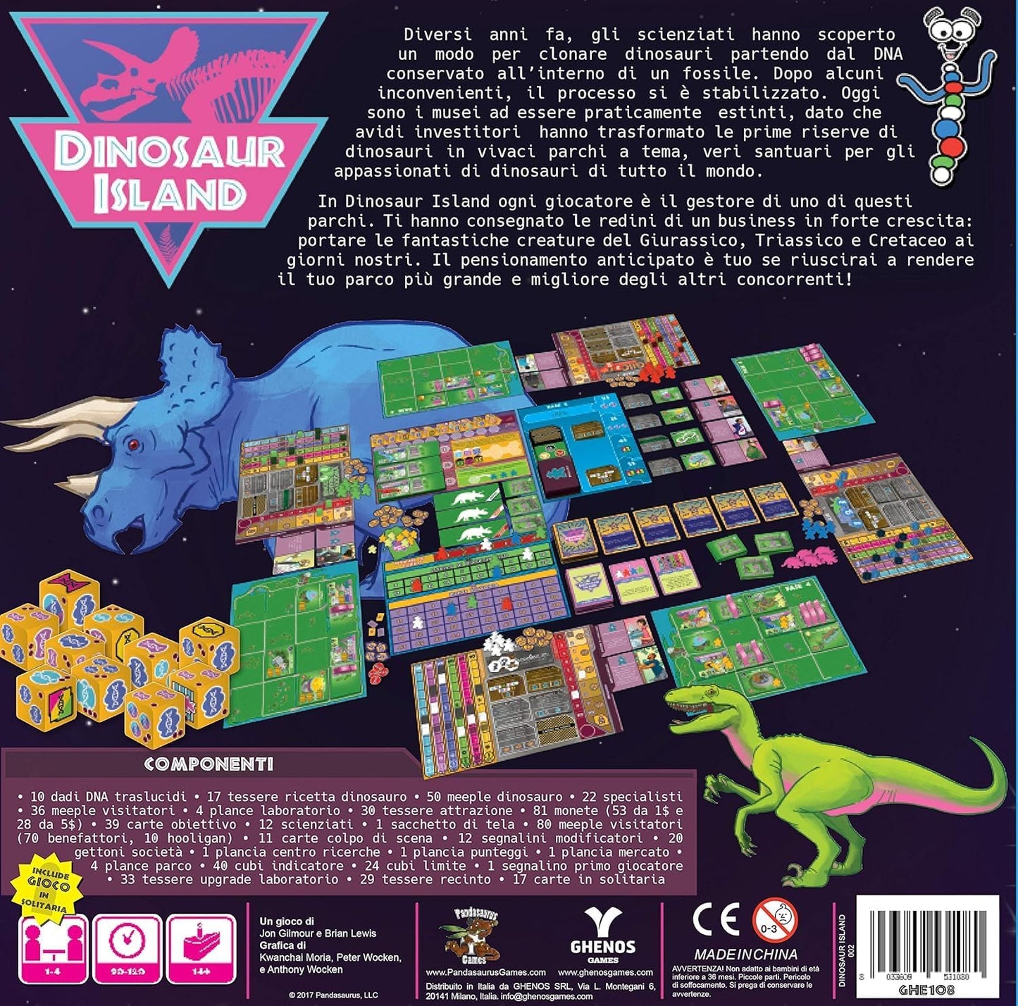 DINOSAUR ISLAND – STRATEGIC BOARD GAME WHERE YOU MANAGE YOUR OWN DINOSAUR PARK | IT - Game On Board
