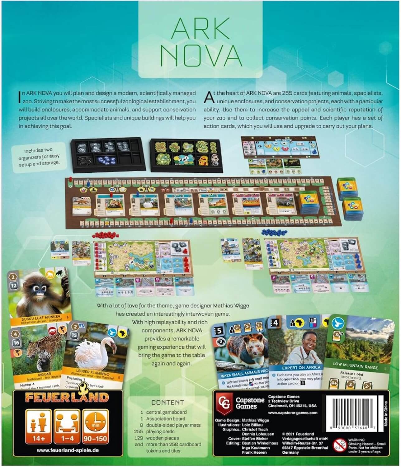 ARK NOVA BOARDGAME - BUILD YOUR ZOO AND SAVE NATURE IN THIS STRATEGIC MASTERPIECE | EN - Game On Board