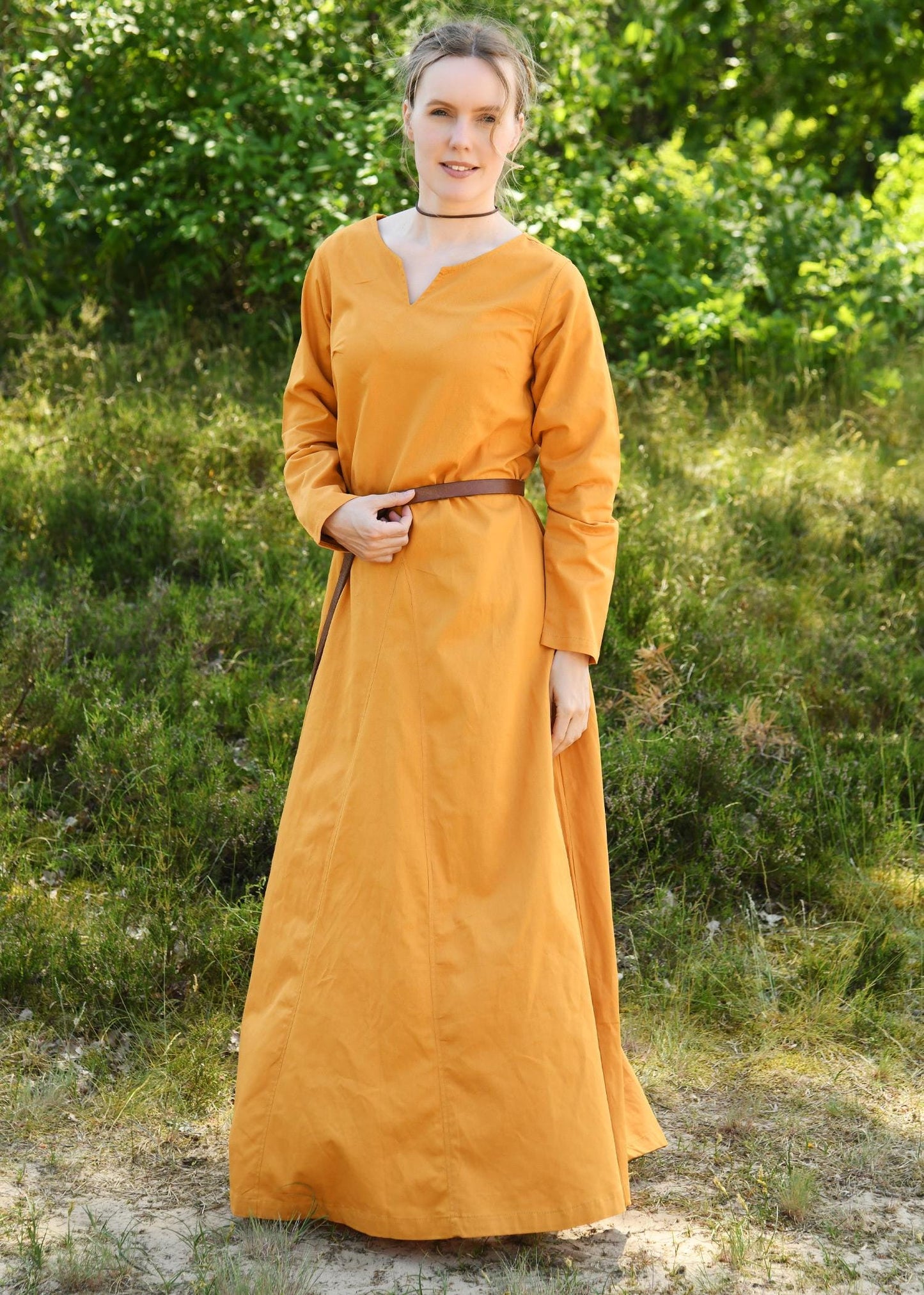 MEDIEVAL LARP DRESS - MILLA VIKING DRESS MUSTARD YELLOW - Game On Board
