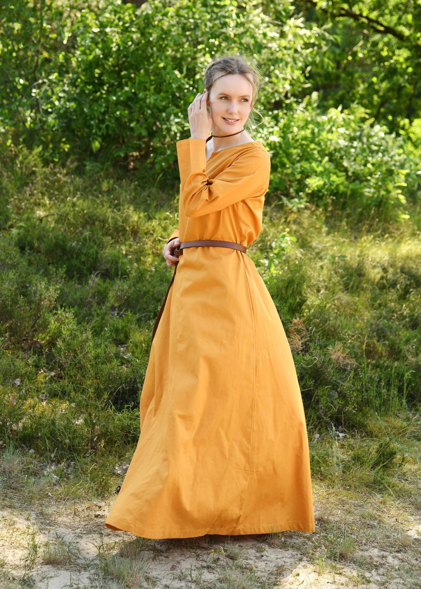 MEDIEVAL LARP DRESS - MILLA VIKING DRESS MUSTARD YELLOW - Game On Board