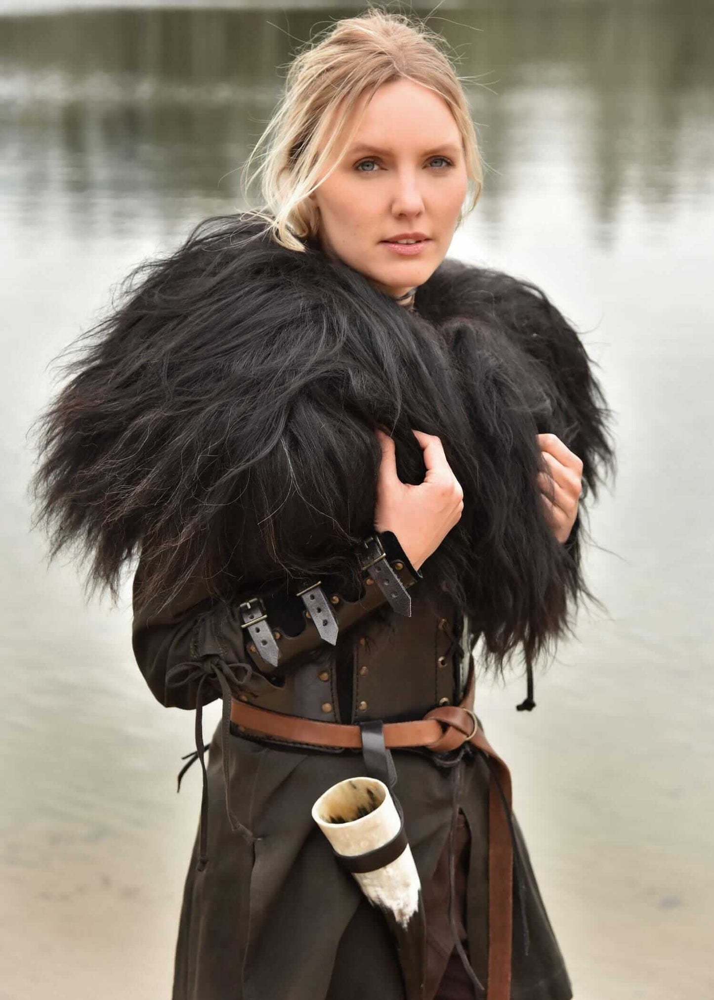 MEDIEVAL WOMEN'S TUNIC FOR LARP - BLUISH GRAY - Game On Board