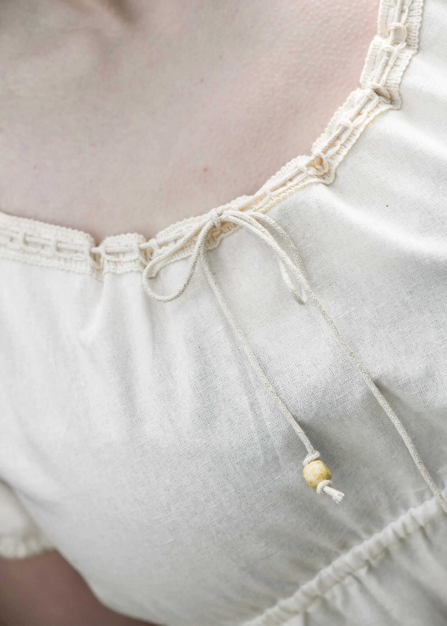 MEDIEVAL SHORT-SLEEVED BLOUSE FOR LARP - WHITE - Game On Board