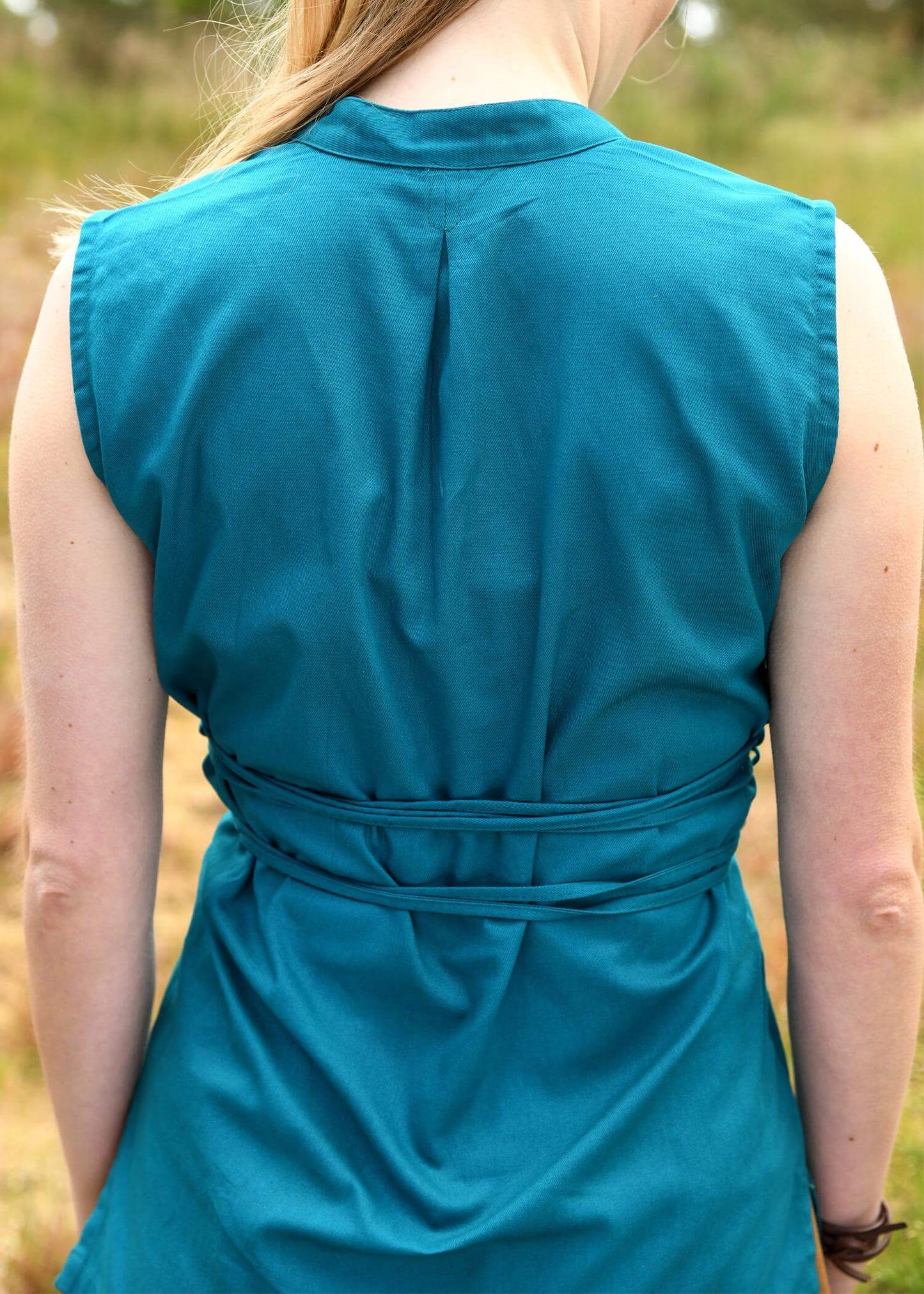 MEDIEVAL LARP BLOUSE FOR HISTORICAL REENACTMENTS, SLEEVELESS - NAVY BLUE - Game On Board