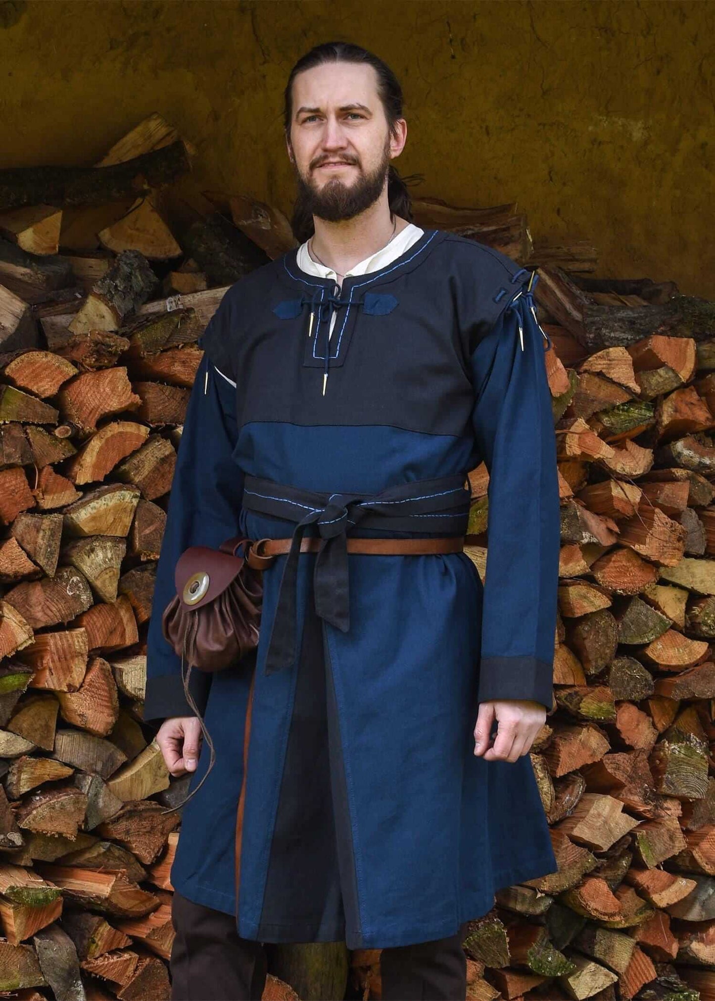 MEDIEVAL TUNIC WITH DETACHABLE SLEEVES, BLUE/DARK BLUE - Game On Board