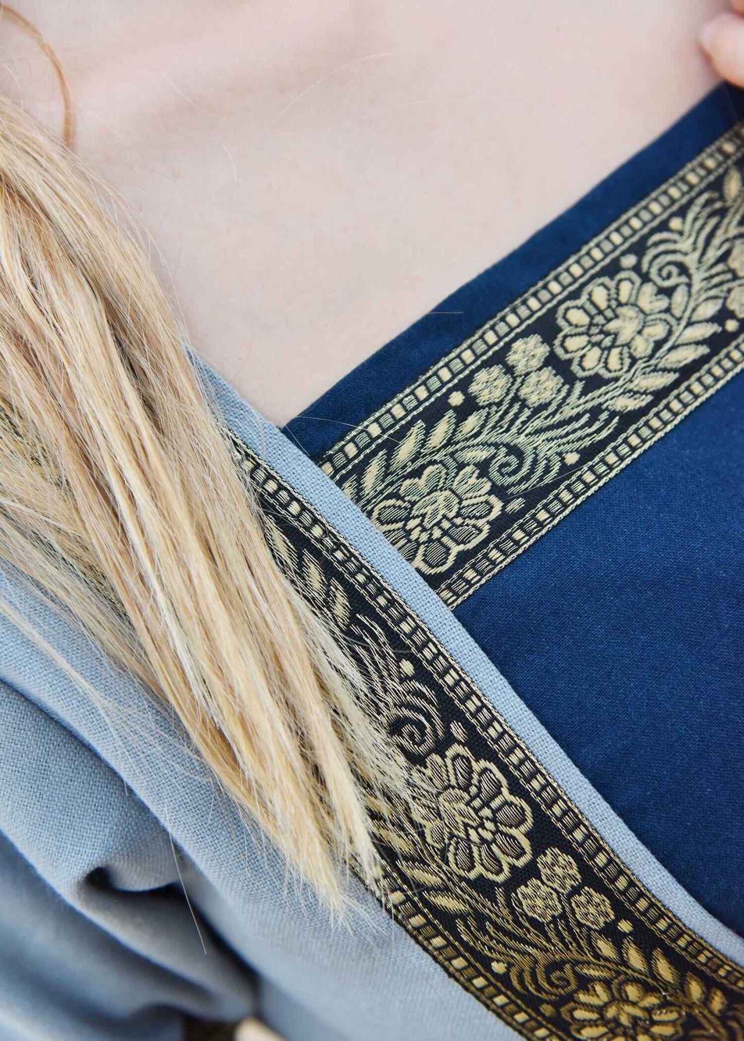 LARP DRESS FOR REENACTMENT: MEDIEVAL DRESS BLUE/BLUISH GRAY - Game On Board