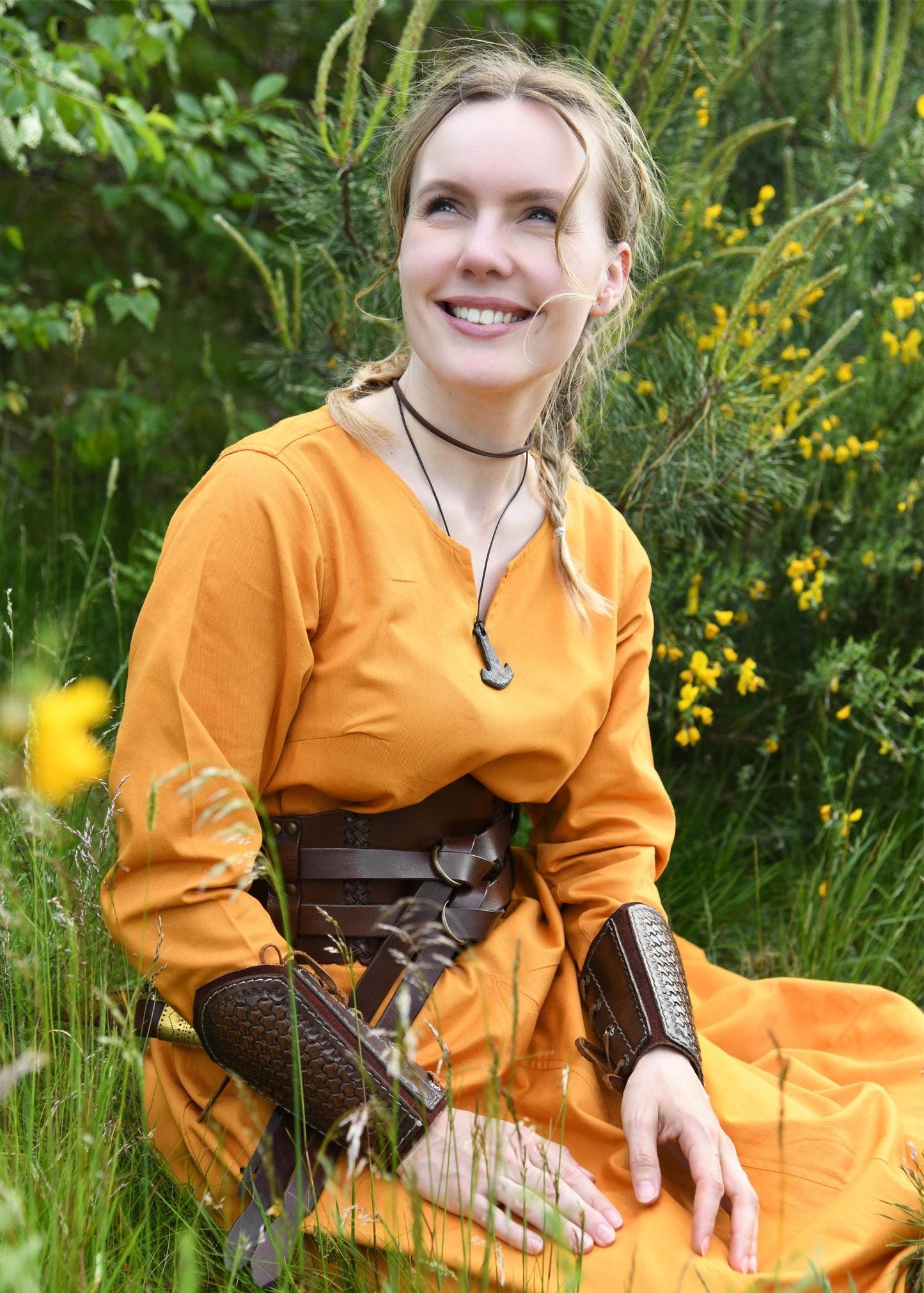 MEDIEVAL LARP DRESS - MILLA VIKING DRESS MUSTARD YELLOW - Game On Board