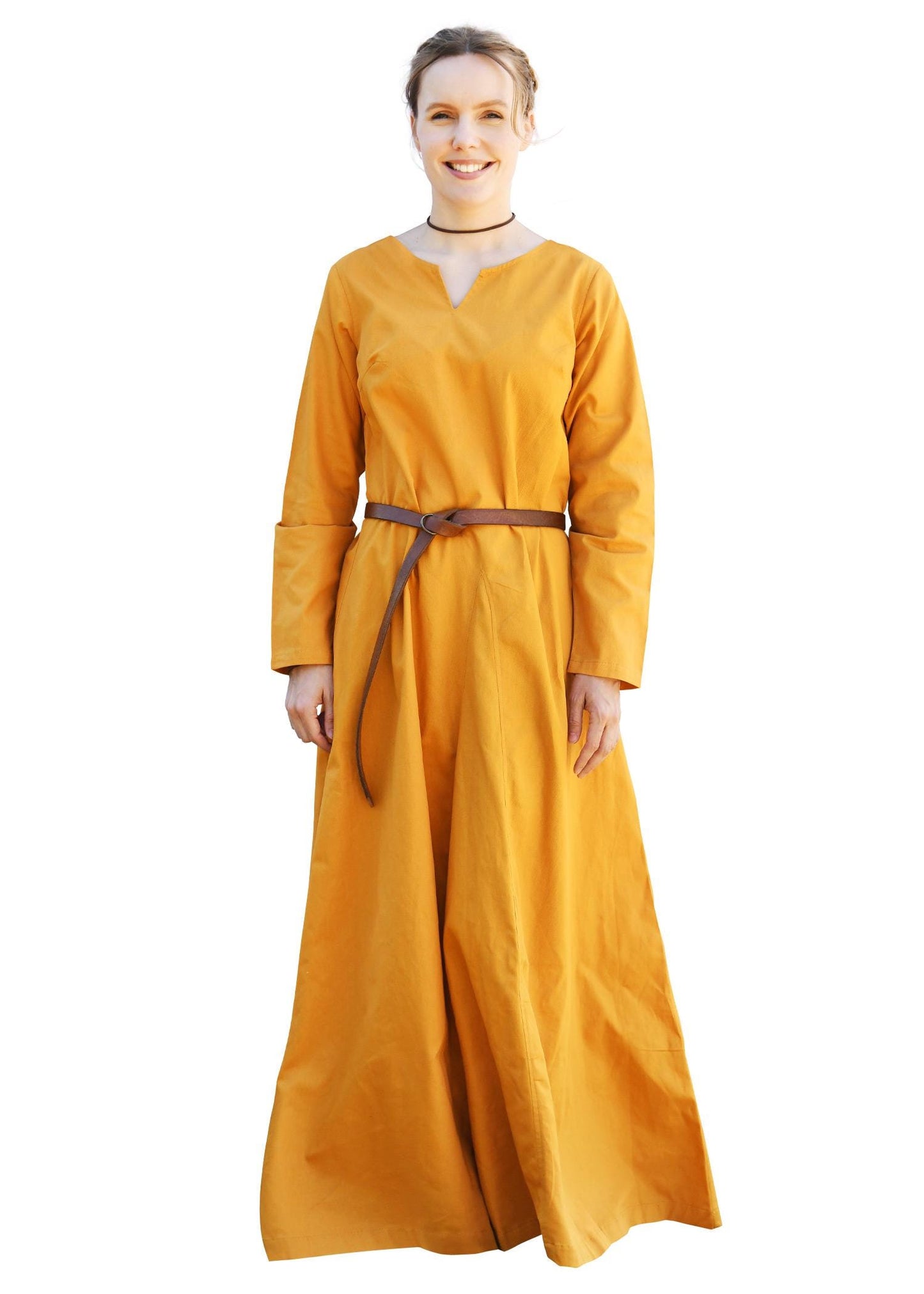 MEDIEVAL LARP DRESS - MILLA VIKING DRESS MUSTARD YELLOW - Game On Board