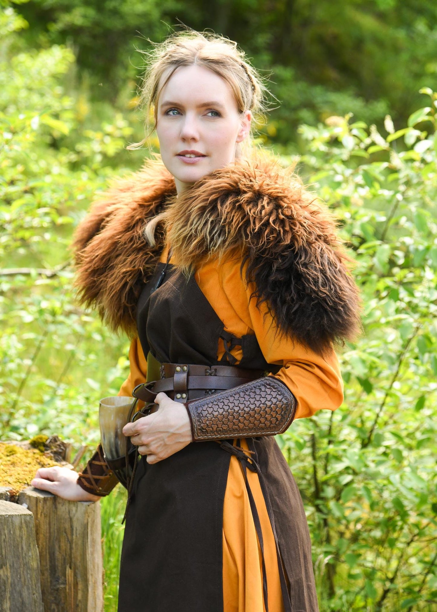 MEDIEVAL LARP DRESS - MILLA VIKING DRESS MUSTARD YELLOW - Game On Board