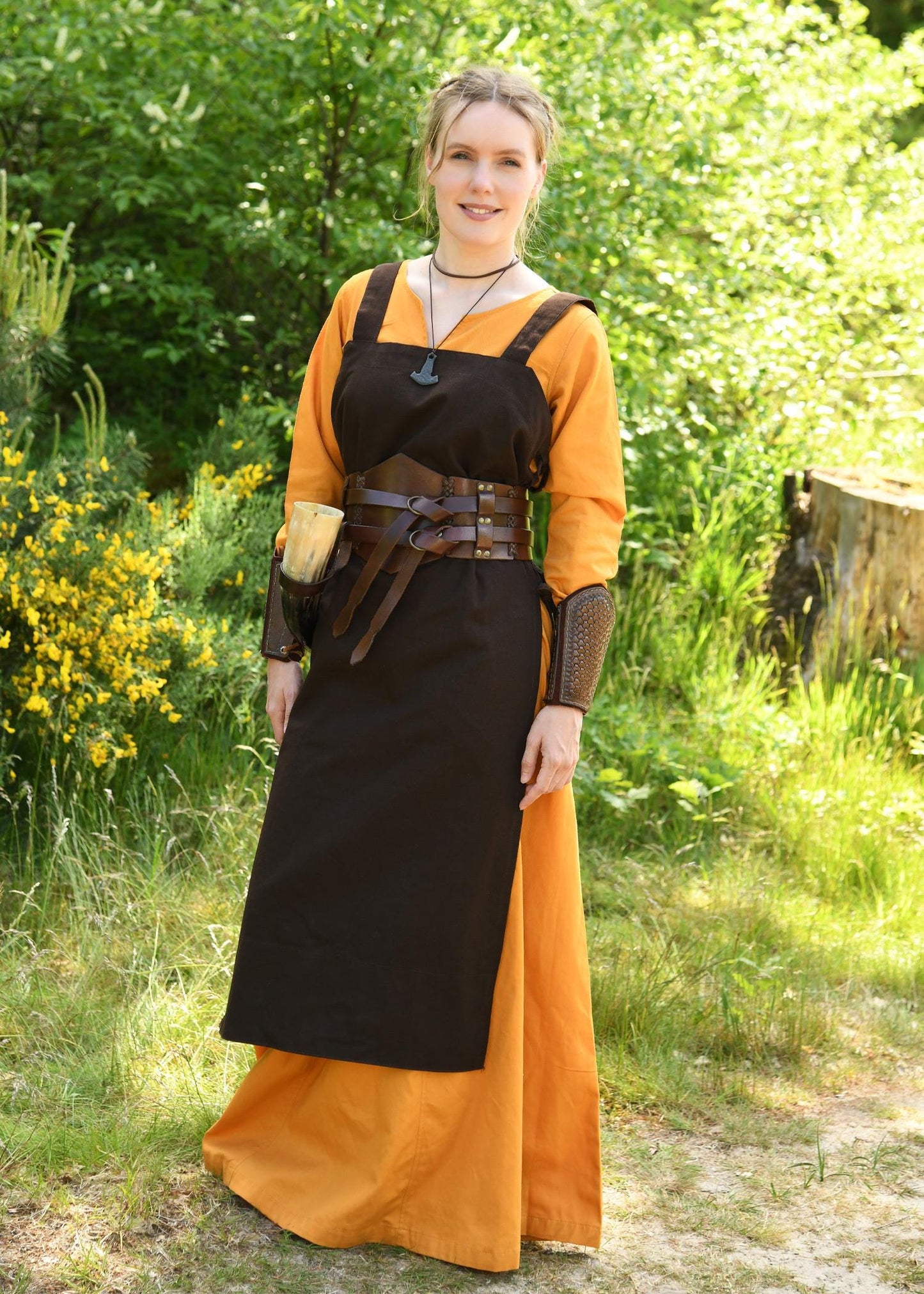 MEDIEVAL LARP DRESS - MILLA VIKING DRESS MUSTARD YELLOW - Game On Board