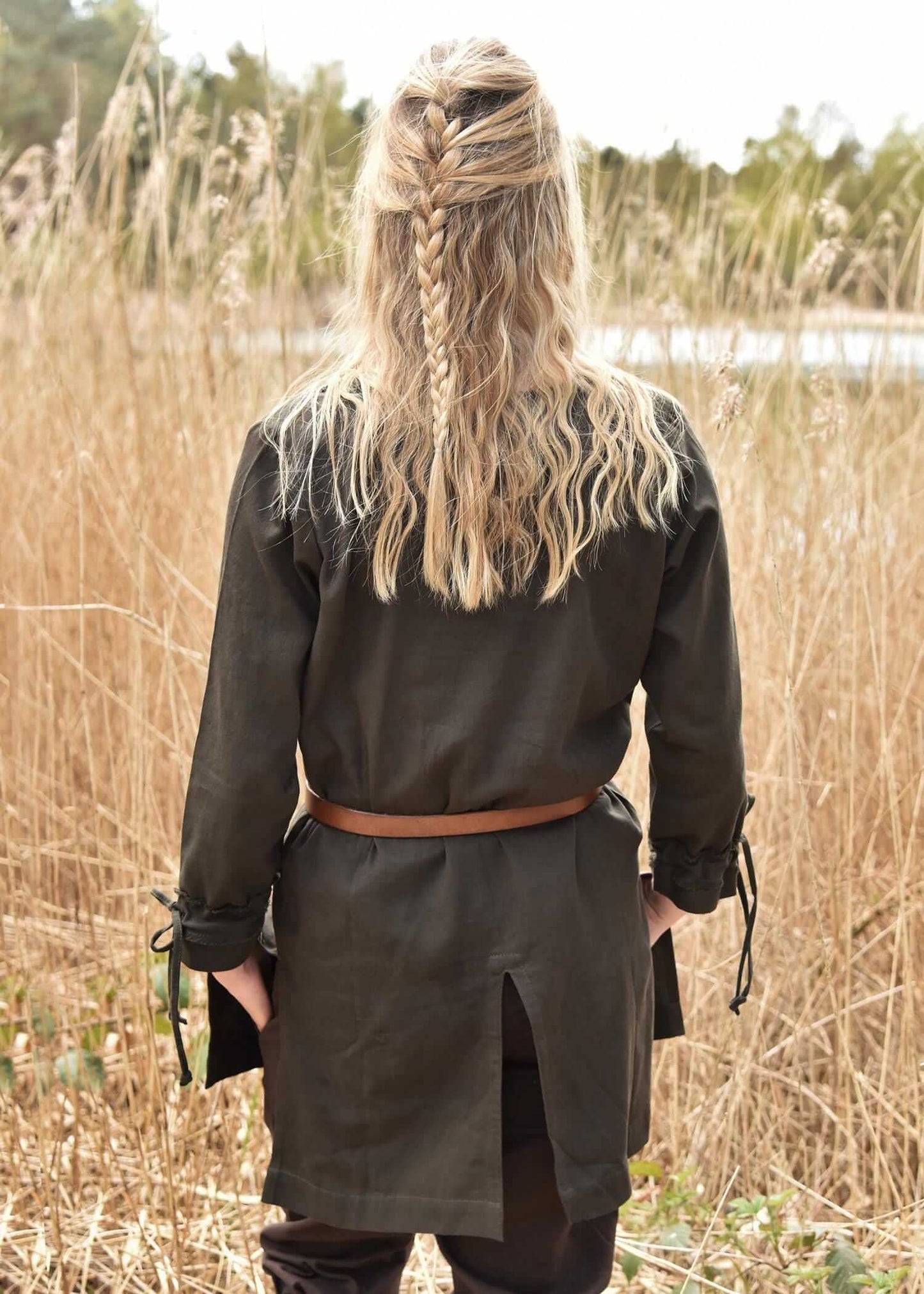 MEDIEVAL WOMEN'S TUNIC FOR LARP - BLUISH GRAY - Game On Board