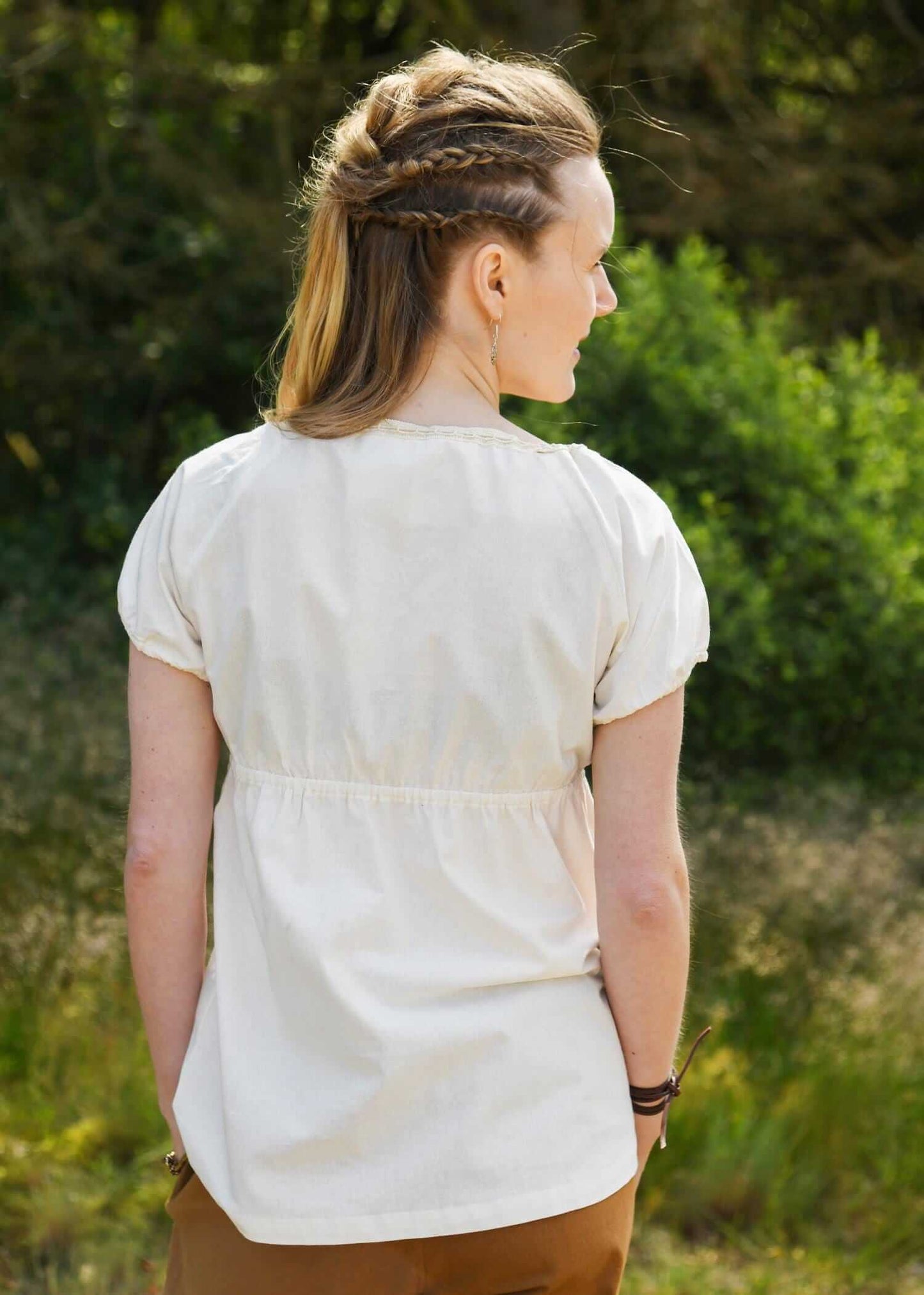 MEDIEVAL SHORT-SLEEVED BLOUSE FOR LARP - WHITE - Game On Board