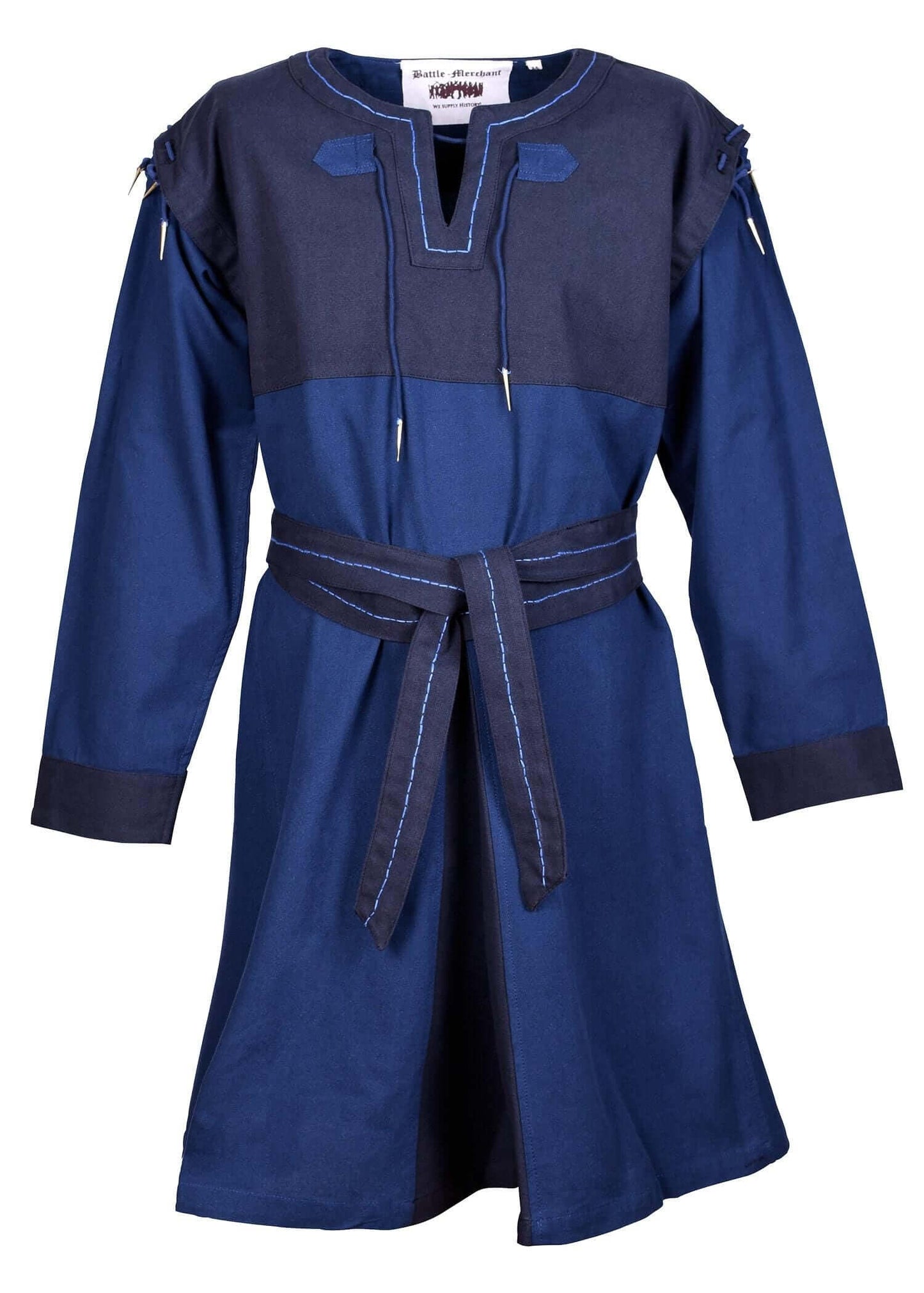 MEDIEVAL TUNIC WITH DETACHABLE SLEEVES, BLUE/DARK BLUE - Game On Board