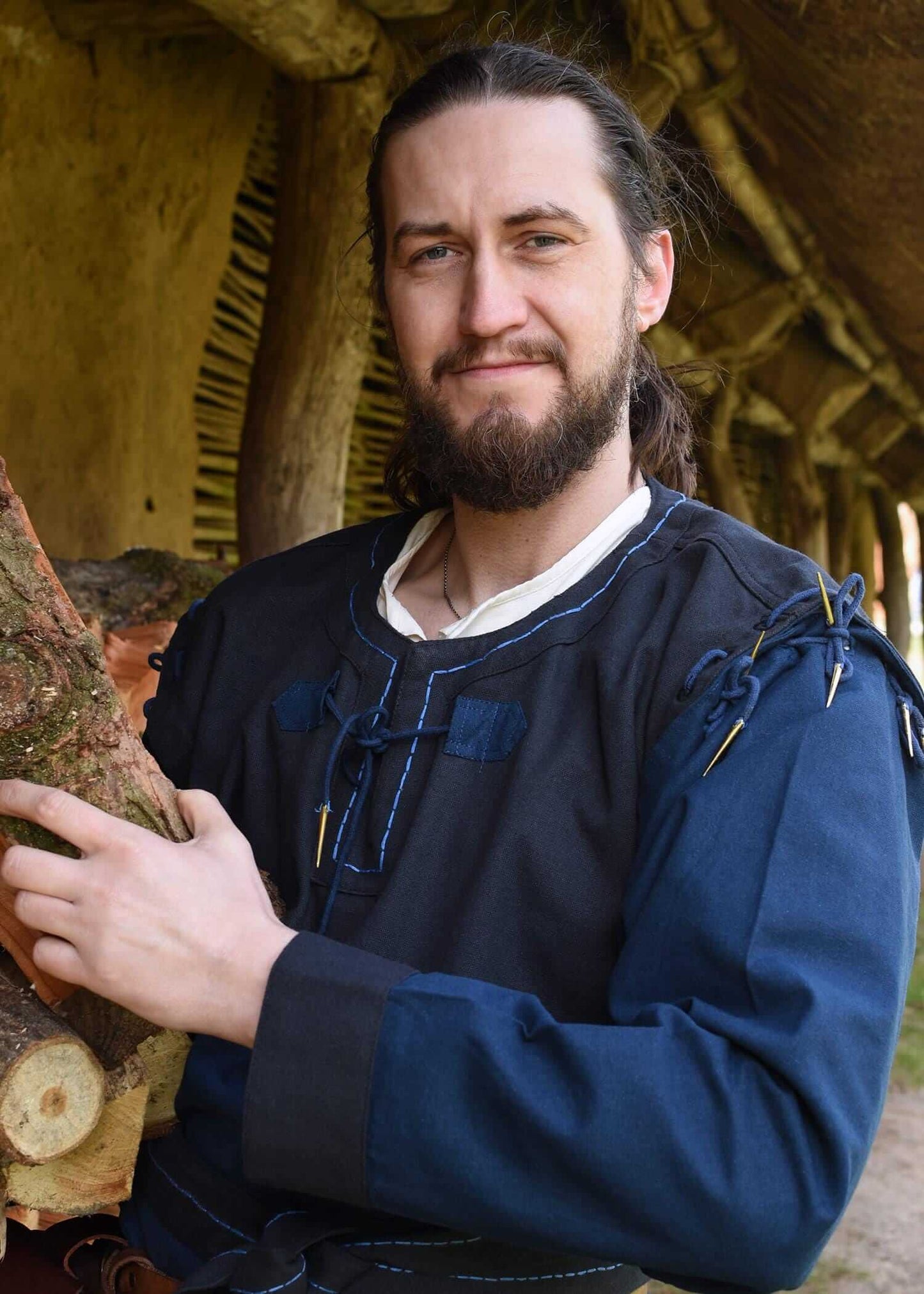 MEDIEVAL TUNIC WITH DETACHABLE SLEEVES, BLUE/DARK BLUE - Game On Board
