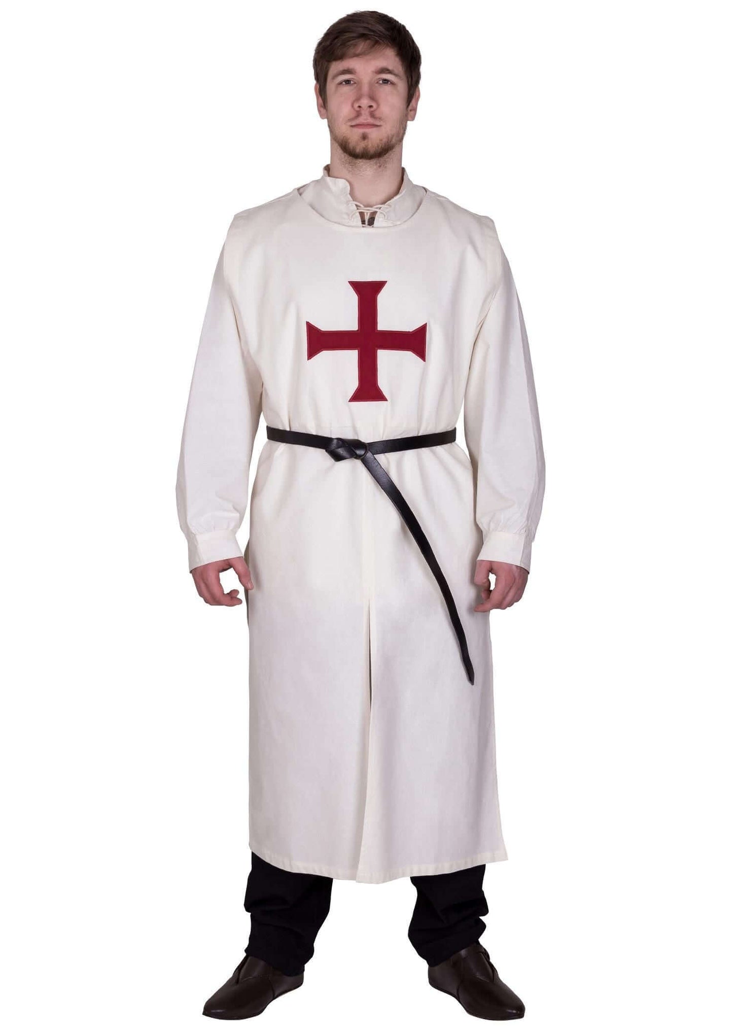 MEDIEVAL TEMPLAR COAT - TEMPLAR LARP GARMENT WHITE/RED - Game On Board