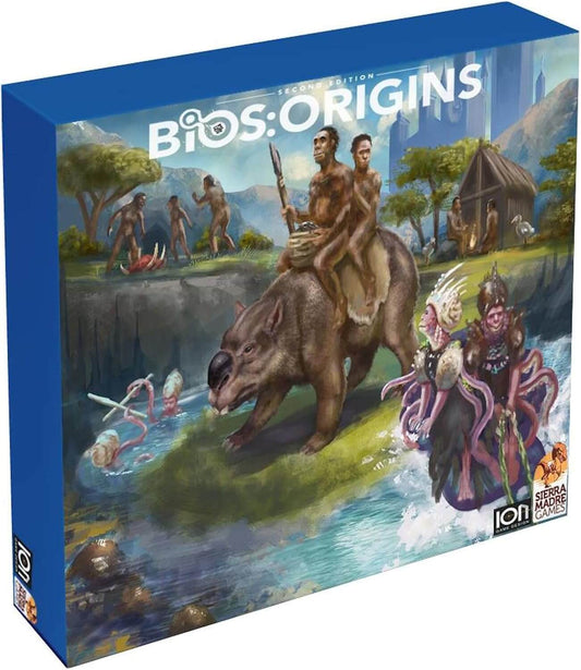 Bios: Origins second edition board game box showcasing evolution themes and captivating artwork.